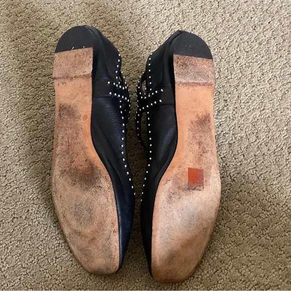 Givenchy Black Flats with Silver Studs - Picture 3 of 7